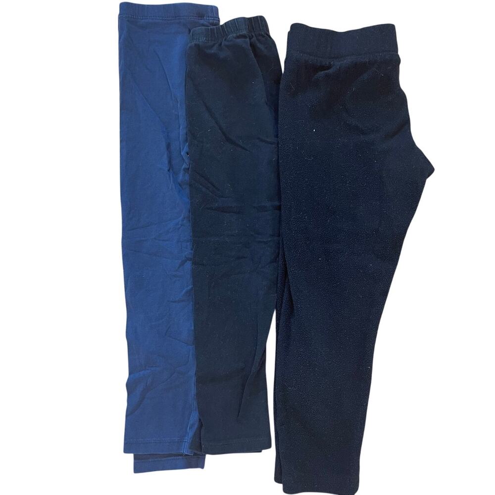 Girls Leggings Sweatpants Bundle of 3 Black Blue Old Navy Place Size S/M 6/8 GUC